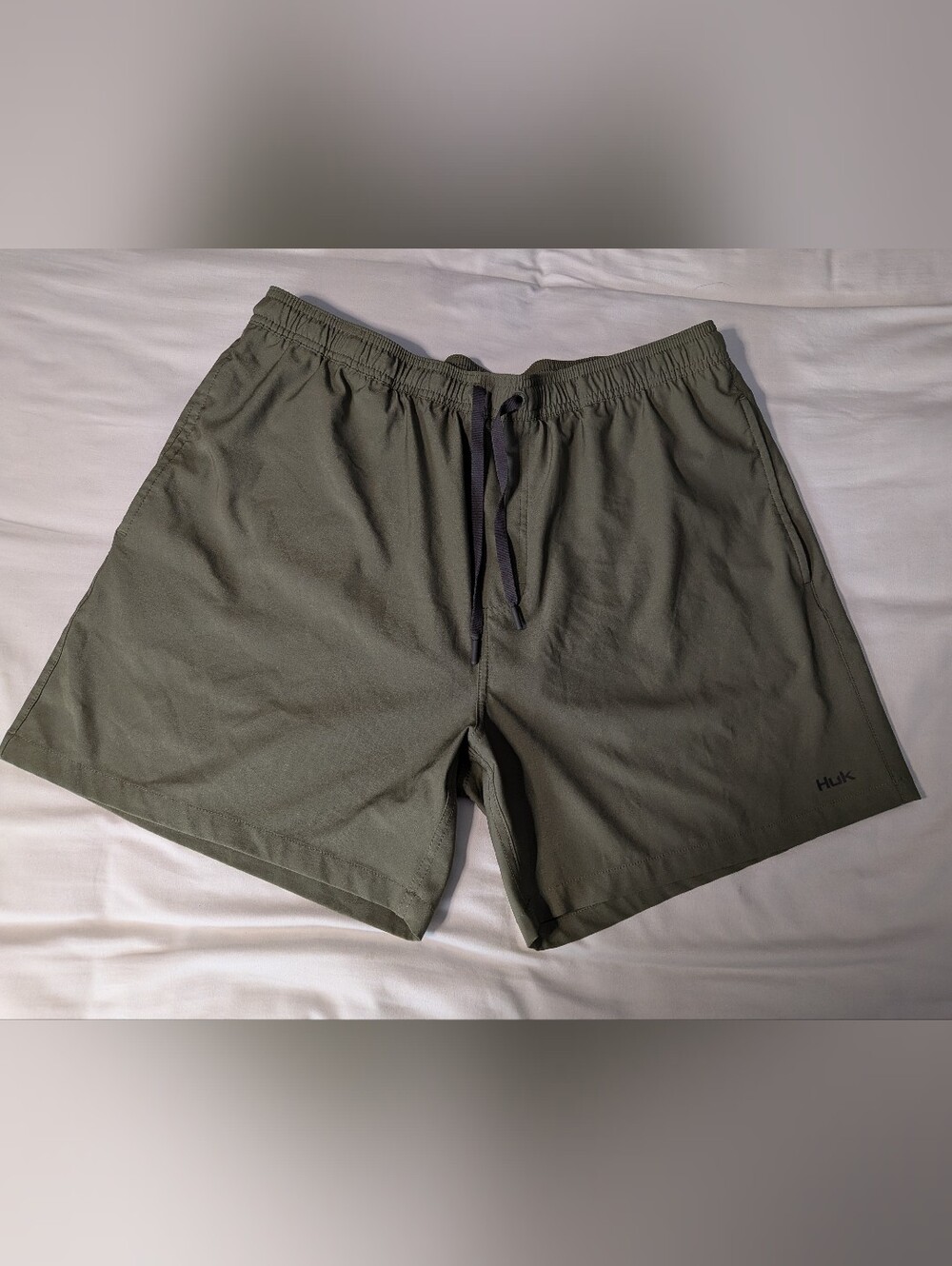 Huk Fishing Pursuit Volley Swim Trunks Mens XL Forest Green Lined Pockets